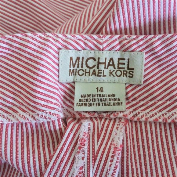 Michael Michael Kors Pants Crop 14 Red White Strip - Picture 5 of 5